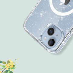 COPERTURA TECH-PROTECT FLEXAIR HYBRID MAGSAFE IPHONE 15 PRO GLITTER CLEAR