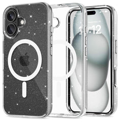 COPERTURA PER IPHONE 16 TECH-PROTECT FLEXAIR HYBRID MAGSAFE GLITTER