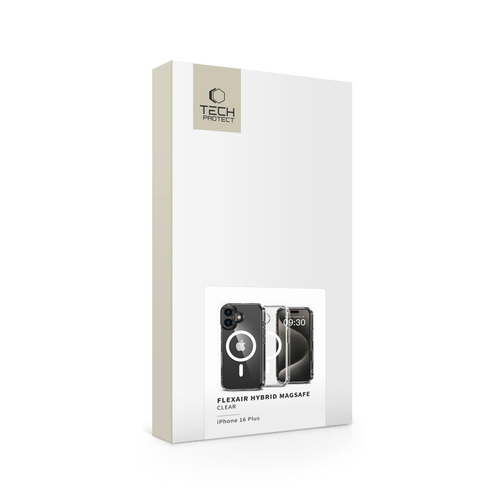COPERTURA PER IPHONE 16 PLUS TECH-PROTECT FLEXAIR HYBRID MAGSAFE CLEAR