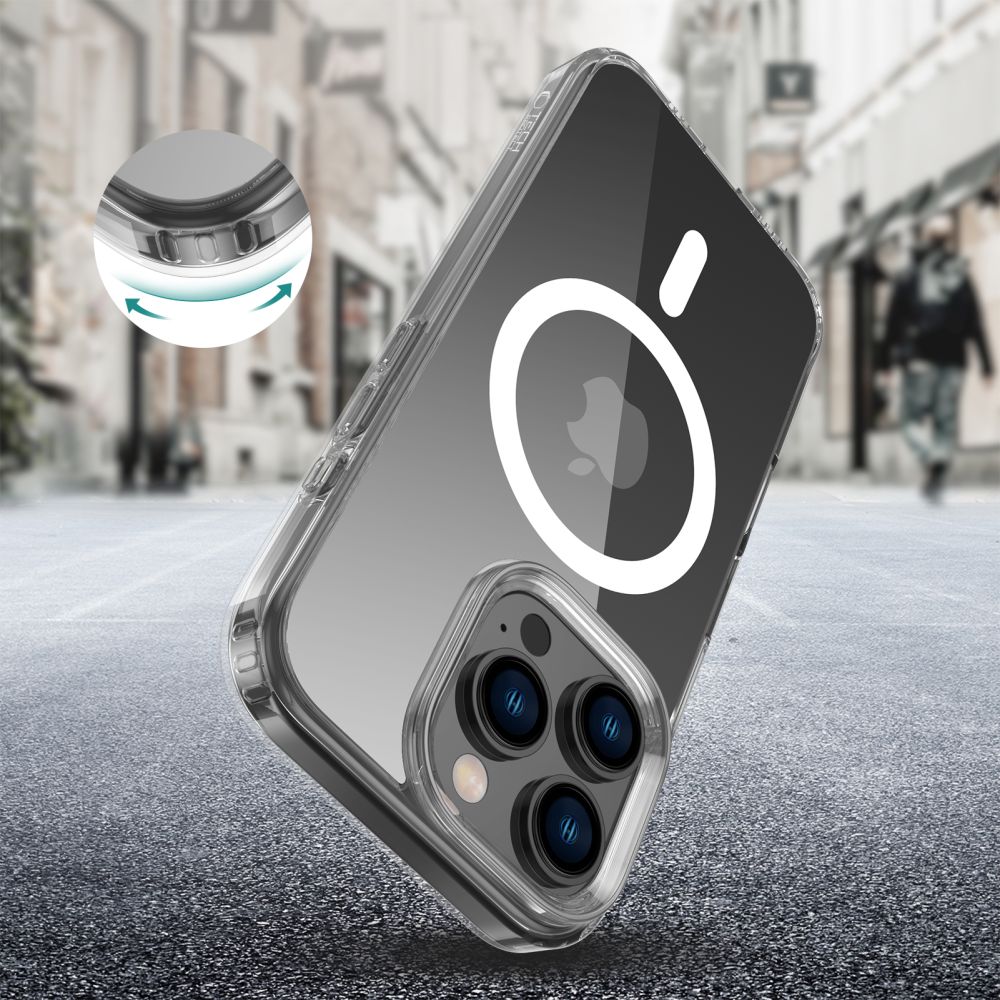 COPERTURA PER IPHONE 16 PRO TECH-PROTECT FLEXAIR IBRIDA MAGSAFE TRASPARENTE