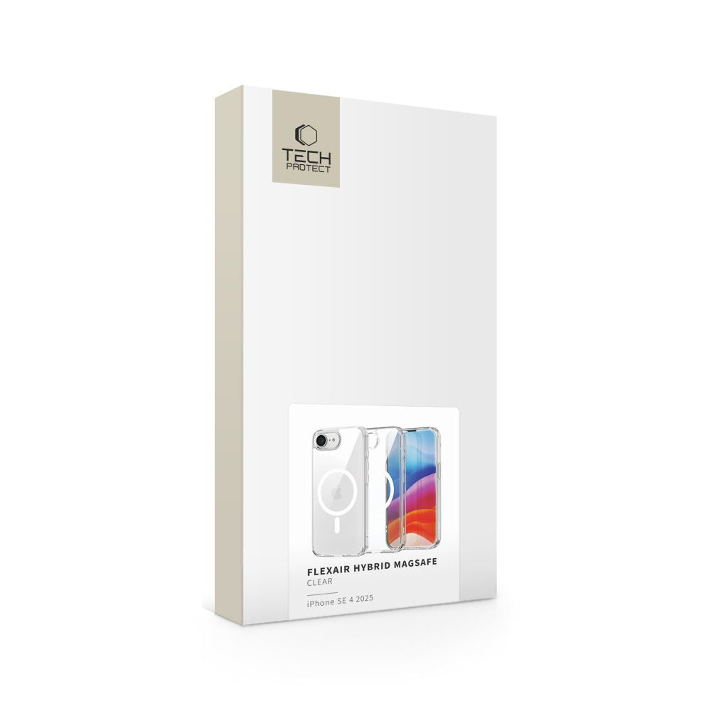 COPERTURA TECH-PROTECT FLEXAIR HYBRID MAGSAFE IPHONE 16E TRASPARENTE