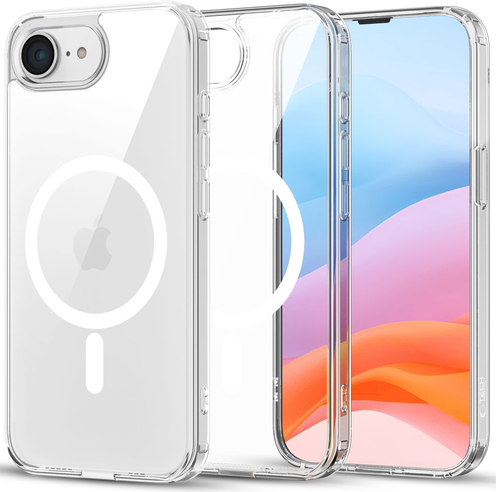 COPERTURA TECH-PROTECT FLEXAIR HYBRID MAGSAFE IPHONE 16E TRASPARENTE