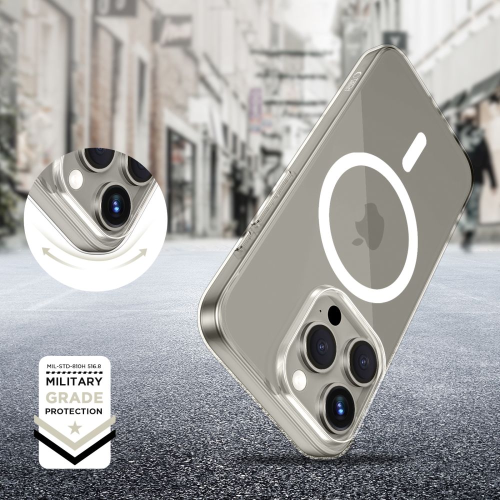 COPERTURA TECH-PROTECT FLEXAIR MAGSAFE IPHONE 15 PRO MAX TRASPARENTE