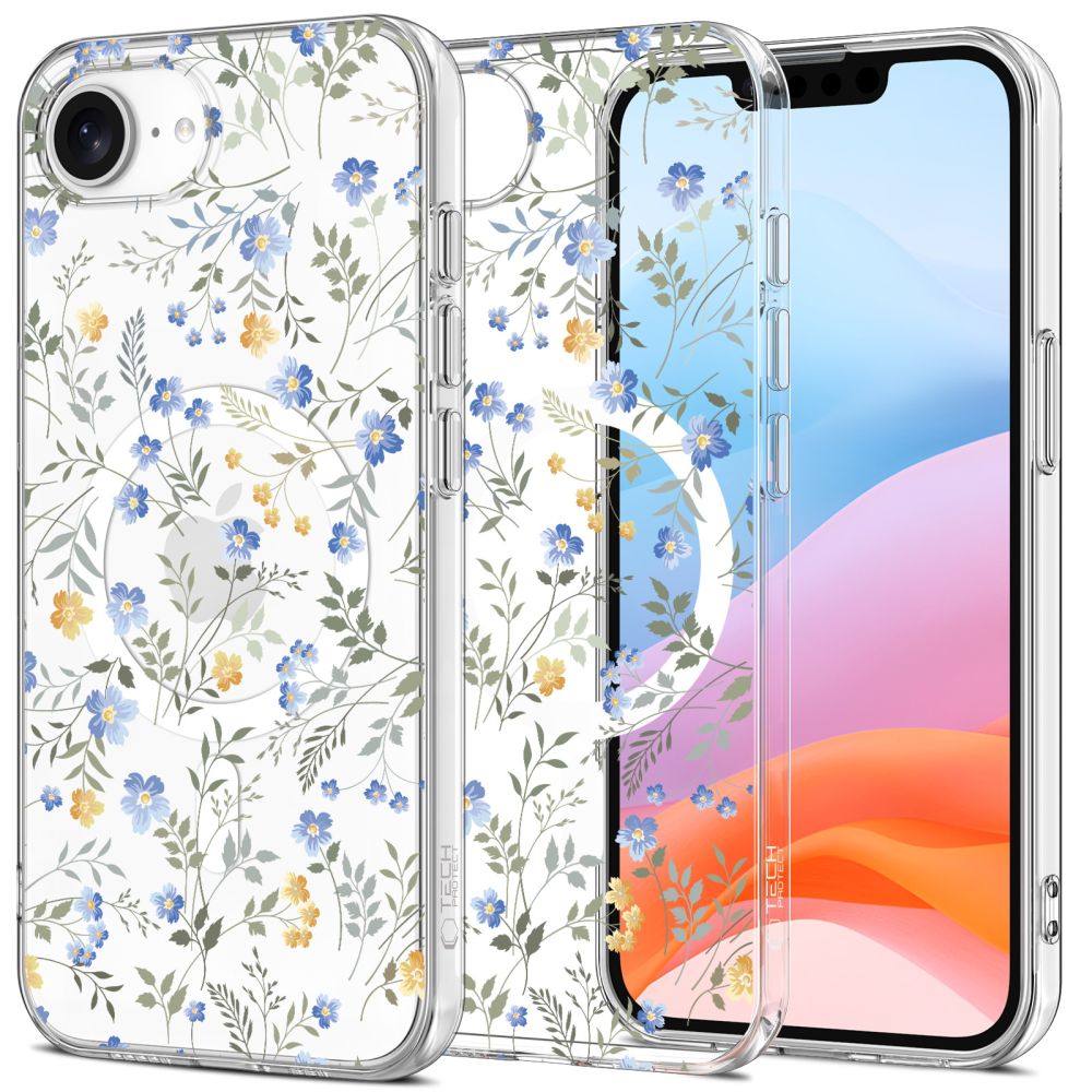 COPERTURA TECH-PROTECT FLEXAIR MAGSAFE IPHONE 16E FIORI DI PRIMAVERA