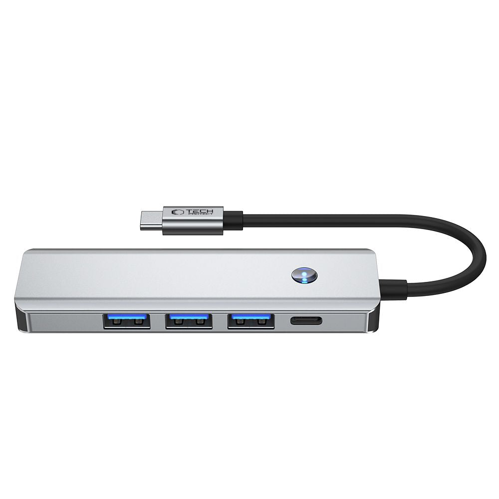 ADATTATORE HUB TECH-PROTECT HB01 5IN1 TYPE-C + USB3.0 + HDMI 4K 60HZ + PD100W GRIGIO SPAZIALE