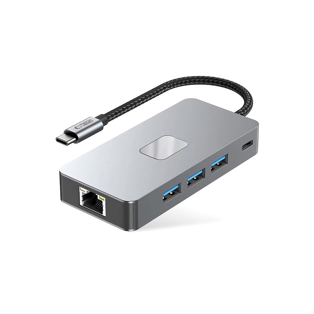 ADATTATORE HUB TECH-PROTECT HB05 9IN1 TYPE-C + USB2.0 + USB3.0 + HDMI 4K 60HZ + SD/TF + PD100W + RJ45 1000M GRIGIO SPAZIALE