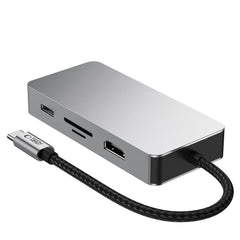 ADATTATORE HUB TECH-PROTECT HB05 9IN1 TYPE-C + USB2.0 + USB3.0 + HDMI 4K 60HZ + SD/TF + PD100W + RJ45 1000M GRIGIO SPAZIALE