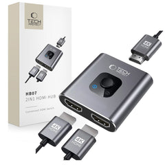 TECH-PROTECT HB07 ADATTATORE HUB 2IN1 HDMI 4K 60HZ GRIGIO SPAZIALE