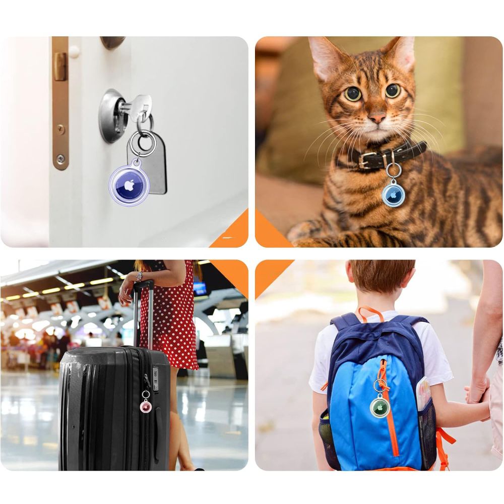 COPERTURA TECH-PROTECT ICON 4-PACK APPLE AIRTAG TRASPARENTE
