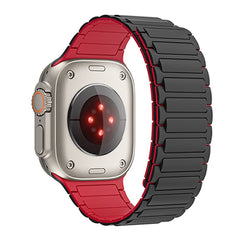 CINTURINO CINTURINO DOOP ICONBAND MAGNETICO APPLE WATCH 4 / 5 / 6 / 7 / 8 / 9 / SE / ULTRA 1 / 2 (42 / 44 / 45 / 49 MM) NERO/ROSSO