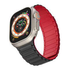 CINTURINO CINTURINO DOOP ICONBAND MAGNETICO APPLE WATCH 4 / 5 / 6 / 7 / 8 / 9 / SE / ULTRA 1 / 2 (42 / 44 / 45 / 49 MM) NERO/ROSSO