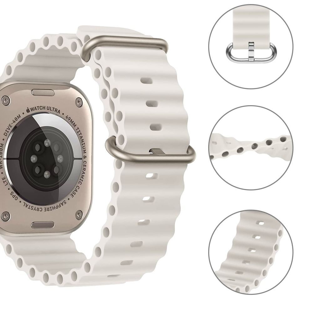 CINTURINO DOOP ICONBAND PRO PER APPLE WATCH 6 / 7 / 8 / 9 / 10 / SE / ULTRA 1 / 2 (44 / 45 / 46 / 49 MM) BEIGE