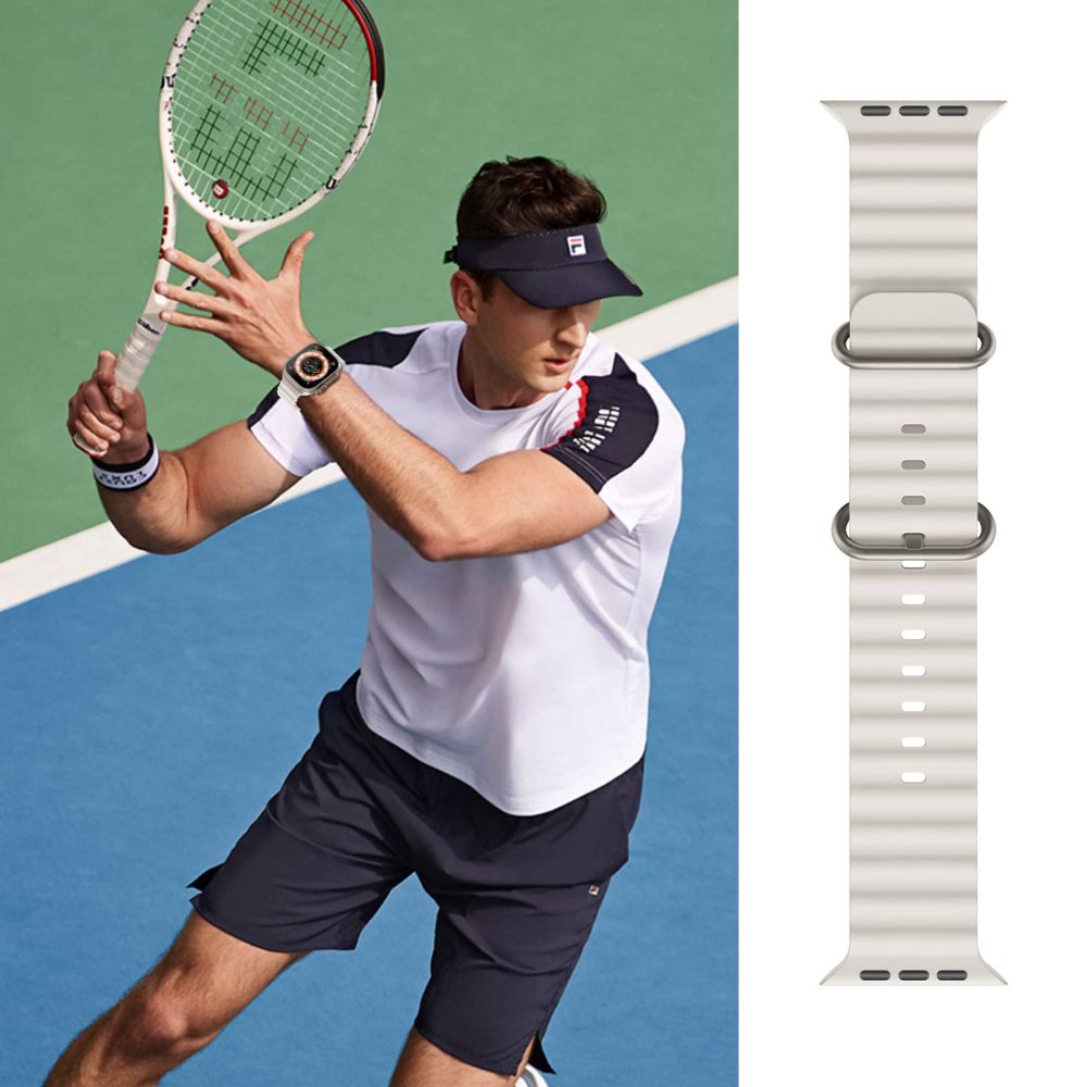 CINTURINO DOOP ICONBAND PRO PER APPLE WATCH 6 / 7 / 8 / 9 / 10 / SE / ULTRA 1 / 2 (44 / 45 / 46 / 49 MM) BEIGE