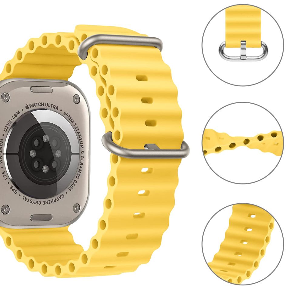 BRACCIALE DOOP ICONBAND PRO PER APPLE WATCH 6 / 7 / 8 / 9 / 10 / SE / ULTRA 1 / 2 (44 / 45 / 46 / 49 MM) GIALLO