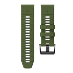 CINTURINO IN SILICONE PER GARMIN 26MM FENIX 3 / 5X / 3HR / 5X PLUS / 6X / 6X PRO / 7X ENDURO EXPLORER PRO VERDE MILITARE / NERO