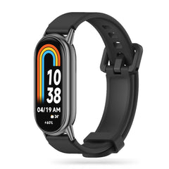 BRACCIALE IN SILICONE PER XIAOMI MI BAND 8 / 9 / NFC HEYBAND ICON PRO NERO