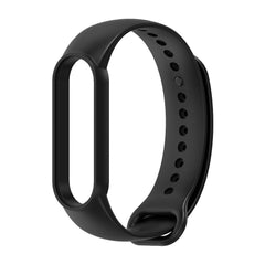 BRACCIALE IN SILICONE PER XIAOMI MI BAND 5 / 6 / 6 NFC / 7 HEYBAND ICON NERO
