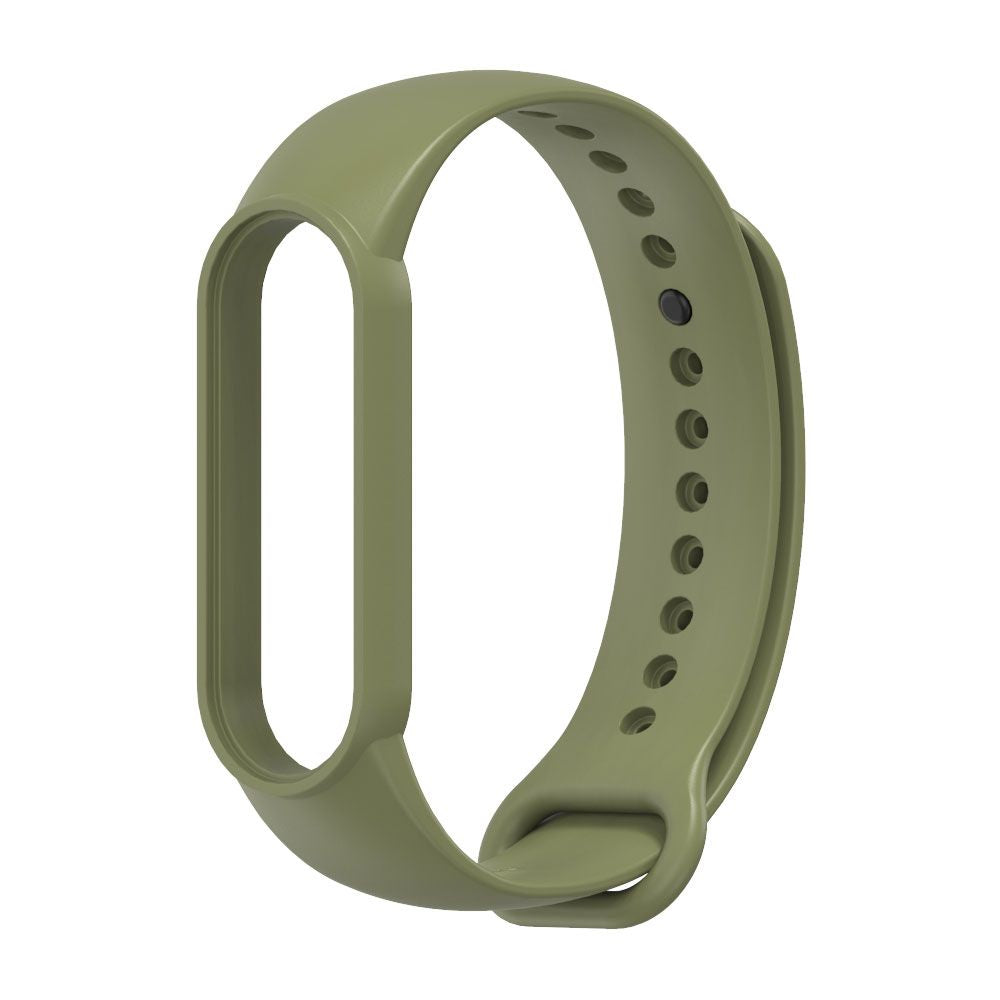 BRACCIALE IN SILICONE PER XIAOMI MI BAND 5 / 6 / 6 NFC / 7 HEYBAND ICON VERDE MILITARE