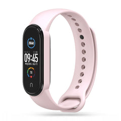 BRACCIALE IN SILICONE PER XIAOMI MI BAND 5 / 6 / 6 NFC / 7 HEYBAND ICON ROSA