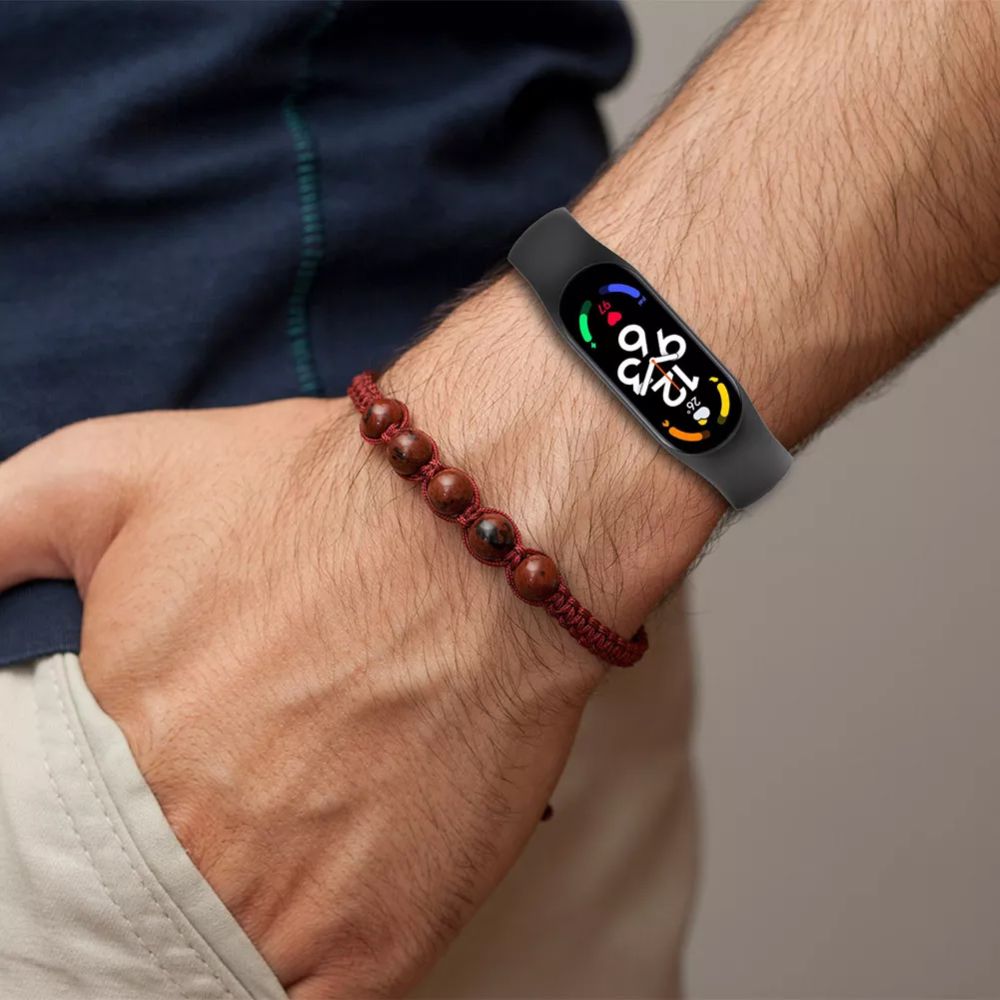 BRACCIALE IN SILICONE PER XIAOMI MI BAND 5 / 6 / 6 NFC / 7 HEYBAND ICON VIOLA