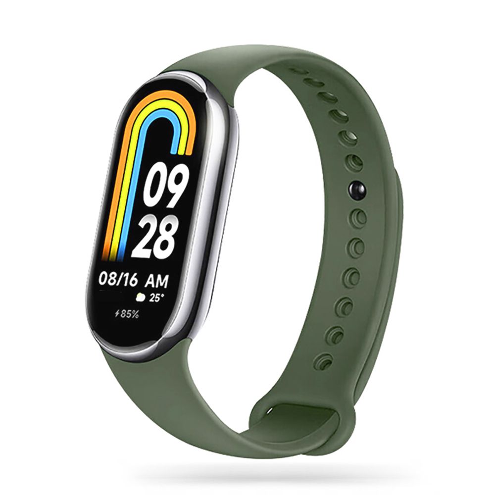 BRACCIALE IN SILICONE PER XIAOMI MI BAND 8 / 9 / NFC HEYBAND ICON ARMY GREEN