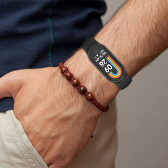 BRACCIALE IN SILICONE PER XIAOMI MI BAND 8 / 9 / NFC HEYBAND ICON OLIVA