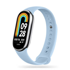 BRACCIALE IN SILICONE PER XIAOMI MI BAND 8 / 9 / NFC HEYBAND ICON BLU CIELO