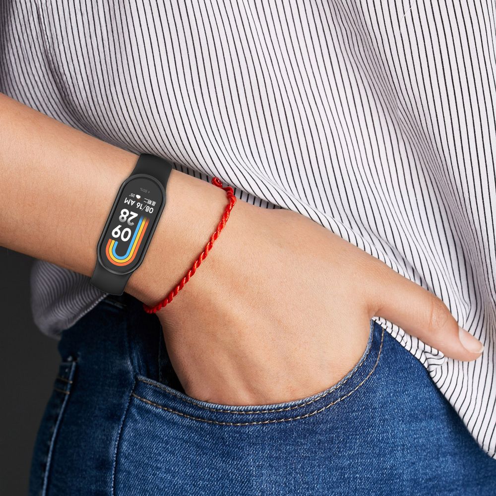 BRACCIALE IN SILICONE PER XIAOMI MI BAND 8 / 9 / NFC HEYBAND ICON VIOLA