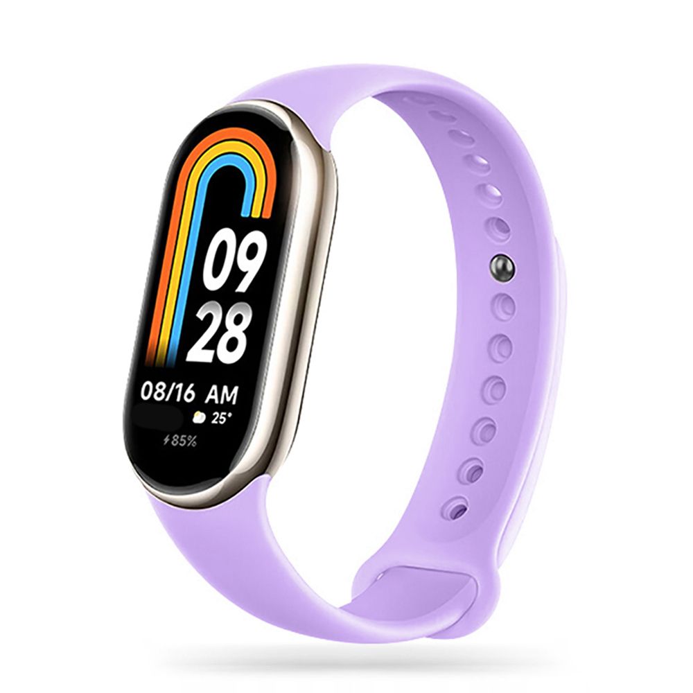 BRACCIALE IN SILICONE PER XIAOMI MI BAND 8 / 9 / NFC HEYBAND ICON VIOLA