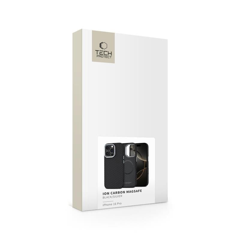 TECH-PROTECT ION CARBON MAGSAFE IPHONE 16 PRO NERO/ARGENTO
