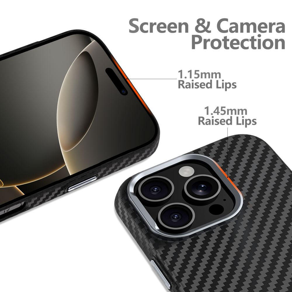 TECH-PROTECT ION CARBON MAGSAFE IPHONE 16 PRO MAX NERO/ARGENTO