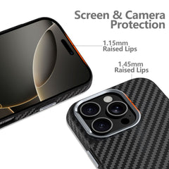 TECH-PROTECT ION CARBON MAGSAFE IPHONE 16 PRO MAX NERO/ARGENTO