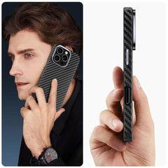 TECH-PROTECT ION CARBON MAGSAFE IPHONE 16 PRO MAX NERO/ARGENTO
