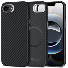 TECH-PROTECT ION CARBON MAGSAFE IPHONE 16E NERO/ARGENTO