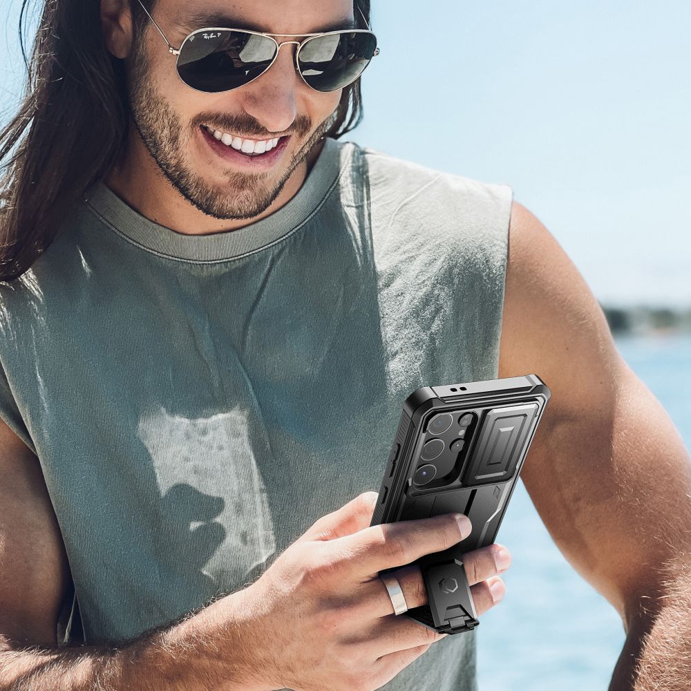 COPERTURA TECH-PROTECT KEVLAR CAM+ GALAXY S24 ULTRA NERA