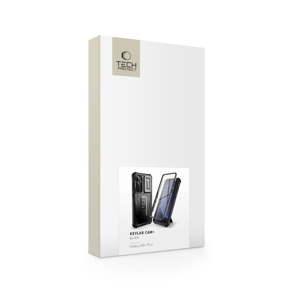 COPERTURA TECH-PROTECT KEVLAR CAM+ GALAXY S25+ PLUS NERA