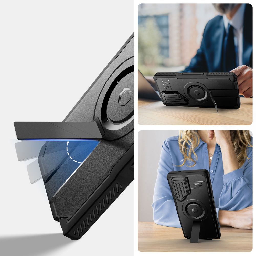 COPERTURA TECH-PROTECT KEVLAR MAGSAFE+ GALAXY S25 ULTRA NERA