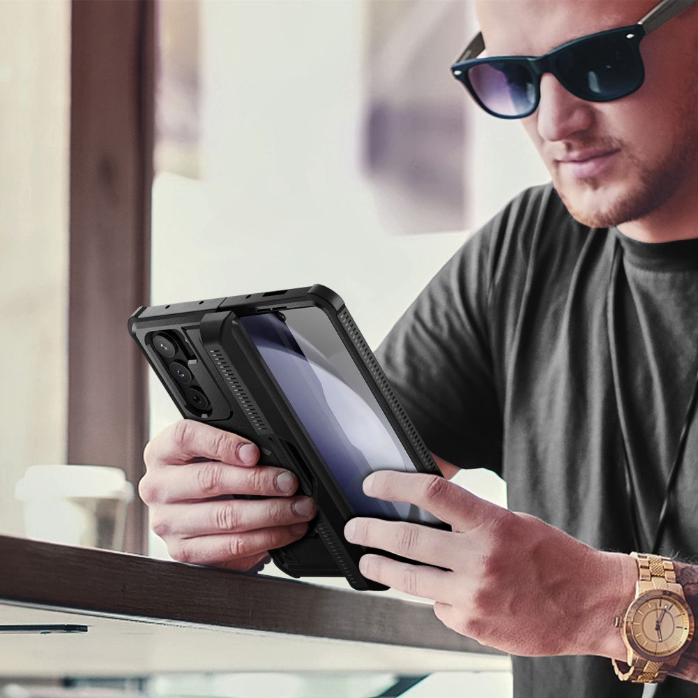 COPERTURA TECH-PROTECT KEVLAR PRO PEN GALAXY Z FOLD 5 NERA