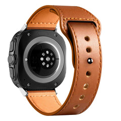 CINTURINO TECH-PROTECT LEATHERFIT SAMSUNG GALAXY WATCH ULTRA (47 MM) MARRONE