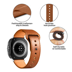 CINTURINO TECH-PROTECT LEATHERFIT SAMSUNG GALAXY WATCH ULTRA (47 MM) MARRONE