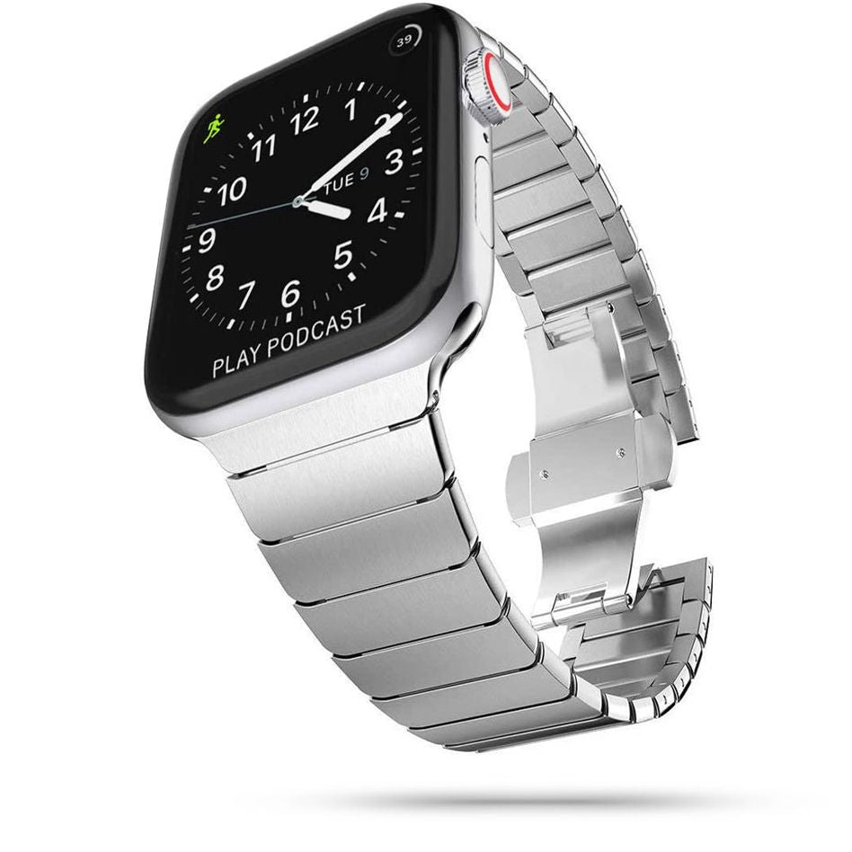 CINTURINO DOOP LINKBAND PER APPLE WATCH 4 / 5 / 6 / 7 / 8 / 9 / SE / ULTRA 1 / 2 (42 / 44 / 45 / 49 MM) ARGENTO