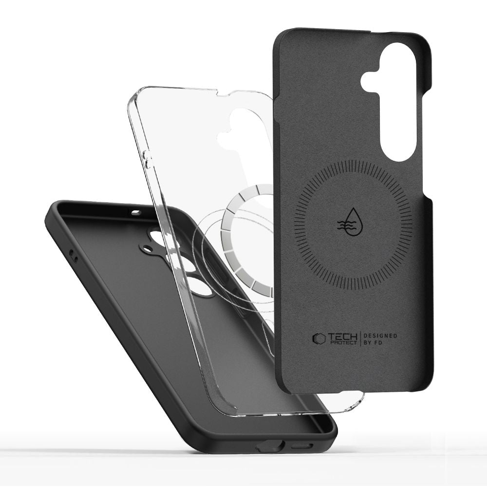 COPERTURA TECH-PROTECT LIQUID SILICONE MAGSAFE GALAXY S25+ PLUS NERA