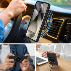COPERTURA TECH-PROTECT LIQUID SILICONE MAGSAFE GALAXY S25+ PLUS NERA