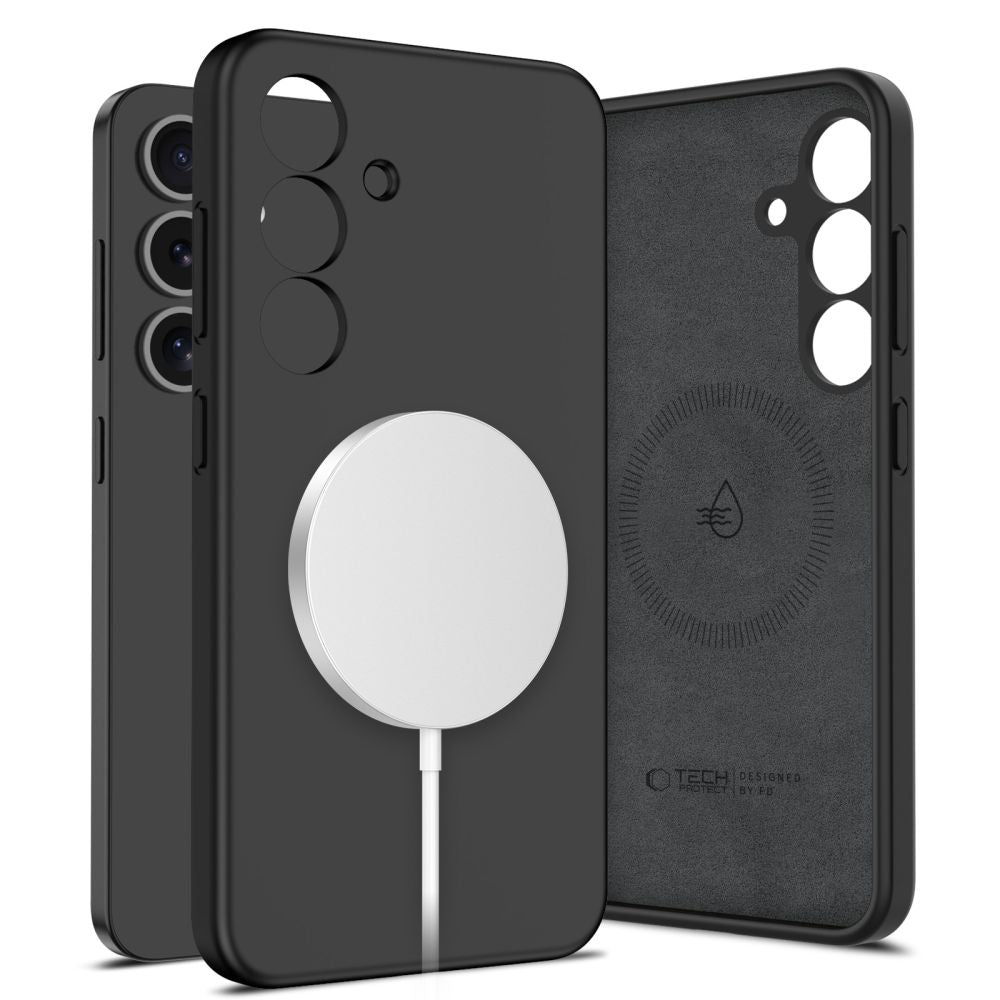 COPERTURA TECH-PROTECT LIQUID SILICONE MAGSAFE GALAXY S25+ PLUS NERA