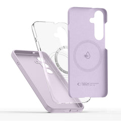 COPERTURA TECH-PROTECT LIQUID SILICONE MAGSAFE GALAXY S25+ PLUS MAUVE