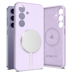 COPERTURA TECH-PROTECT LIQUID SILICONE MAGSAFE GALAXY S25+ PLUS MAUVE