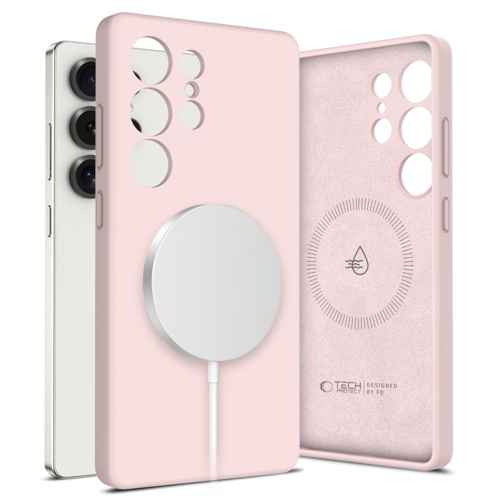 COPERTURA TECH-PROTECT LIQUID SILICONE MAGSAFE GALAXY S25 ULTRA PINK PEARL