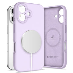 COPERTURA TECH-PROTECT LIQUID SILICONE MAGSAFE IPHONE 16 MAUVE