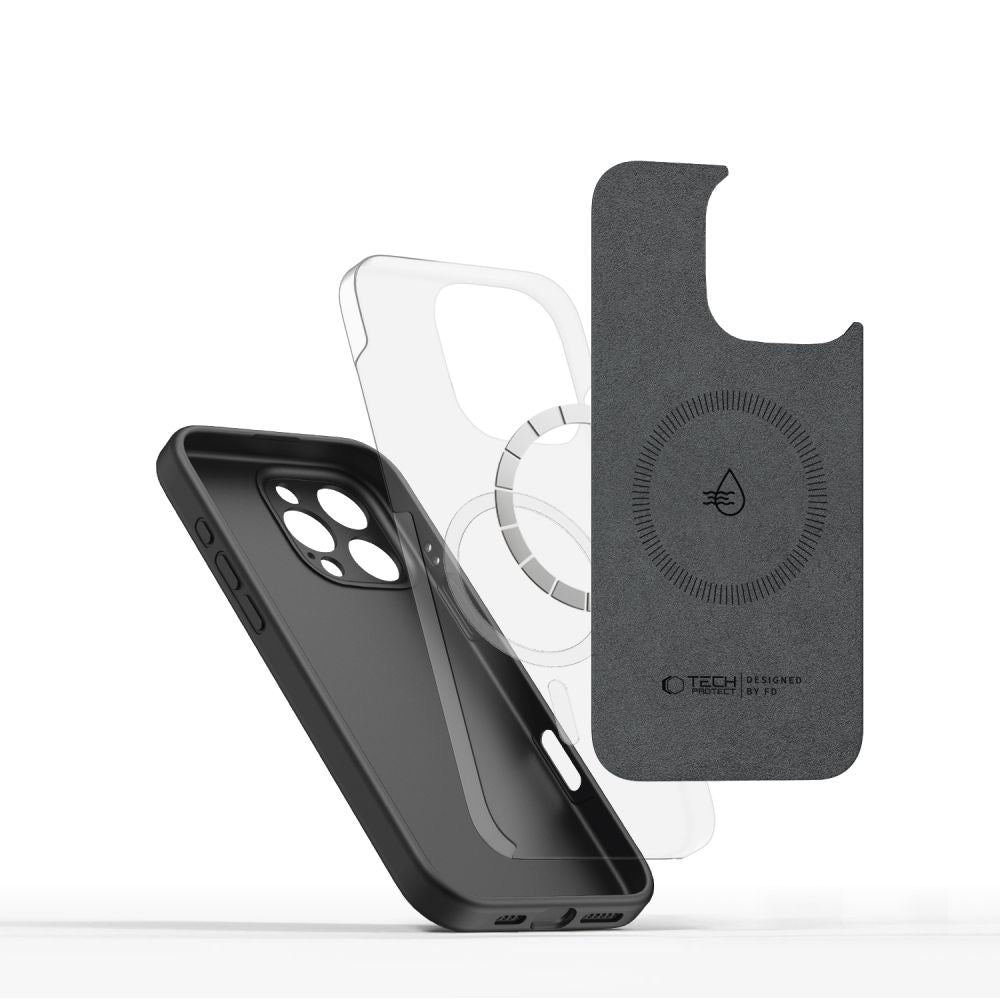 COPERTURA TECH-PROTECT LIQUID SILICONE MAGSAFE IPHONE 16 PRO NERA