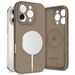 COPERTURA TECH-PROTECT LIQUID SILICONE MAGSAFE IPHONE 16 PRO MARRONE CIOCCOLATO